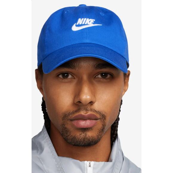 Nike Club Unstructured Futura Wash Cap L/XL in Royal Blue NWT - Picture 1 of 3